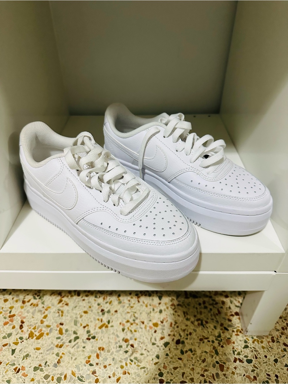 Nike Women's White Platform Sneakers